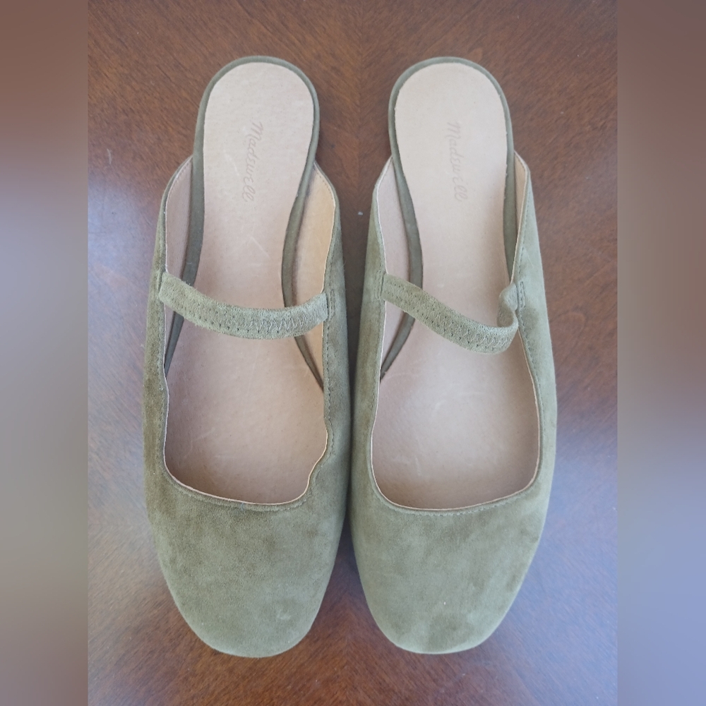 Madewell Olive Suede Mary Jane Flats - Picture 12 of 12
